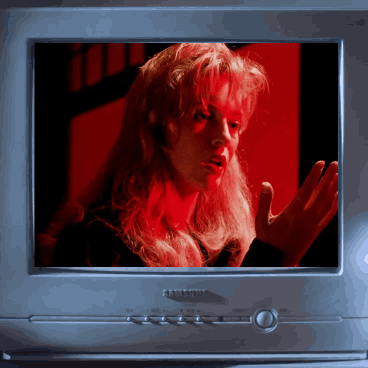 gif of Laura Palmer craddling her hand
