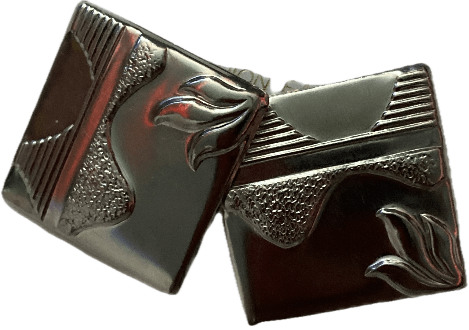 Metallic square earrings